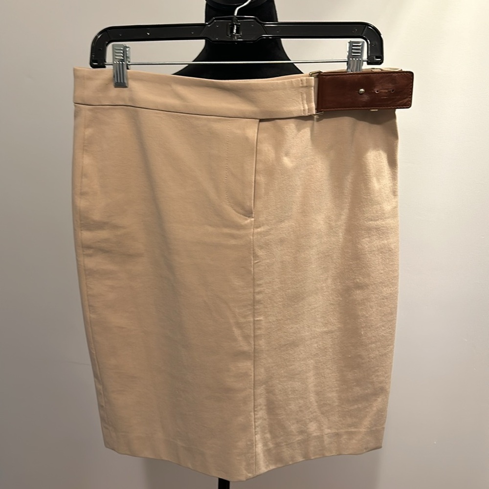 Brooks Brothers Light Beige Pencil Skirt